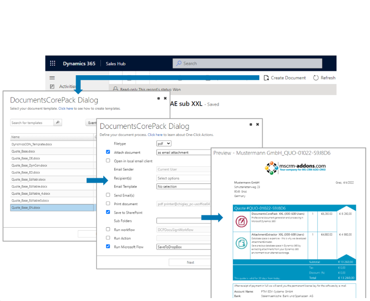 screenshot of DocumentsCorePack