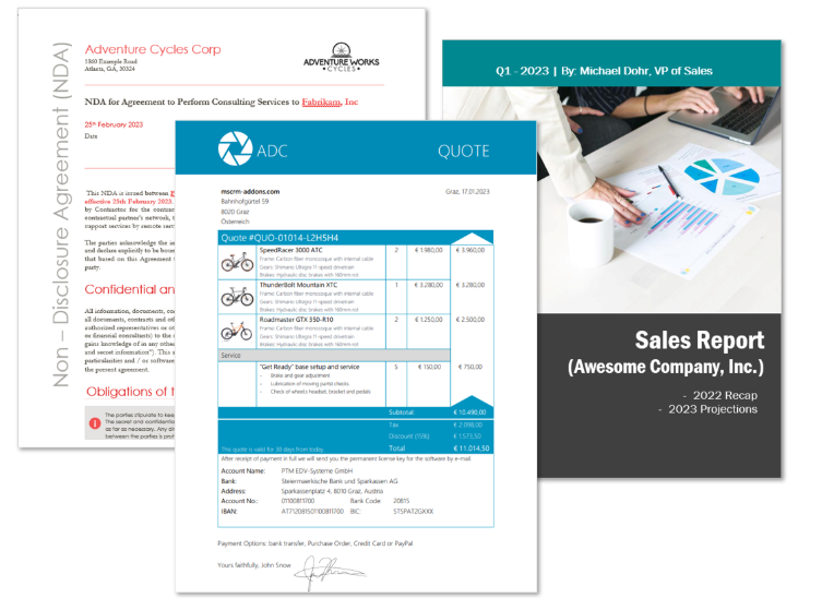 screenshot of DocumentsCorePack