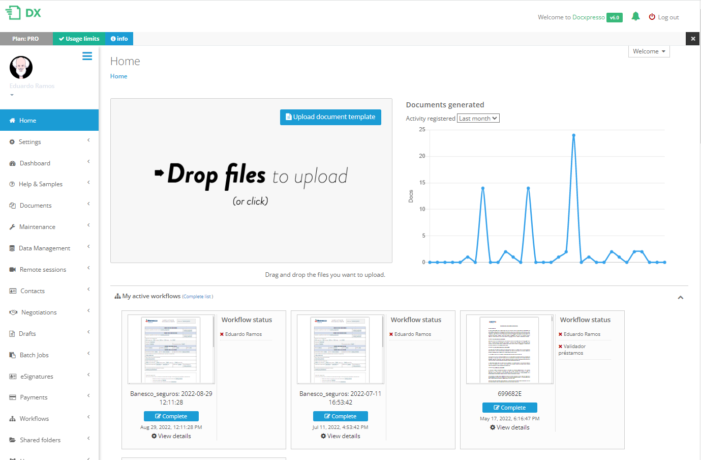 screenshot of Docxpresso