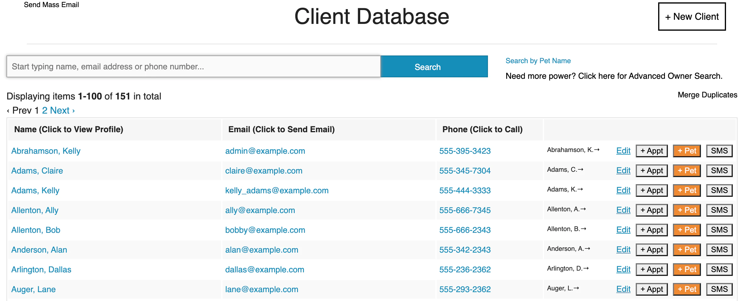 screenshot of DoggieDashboard