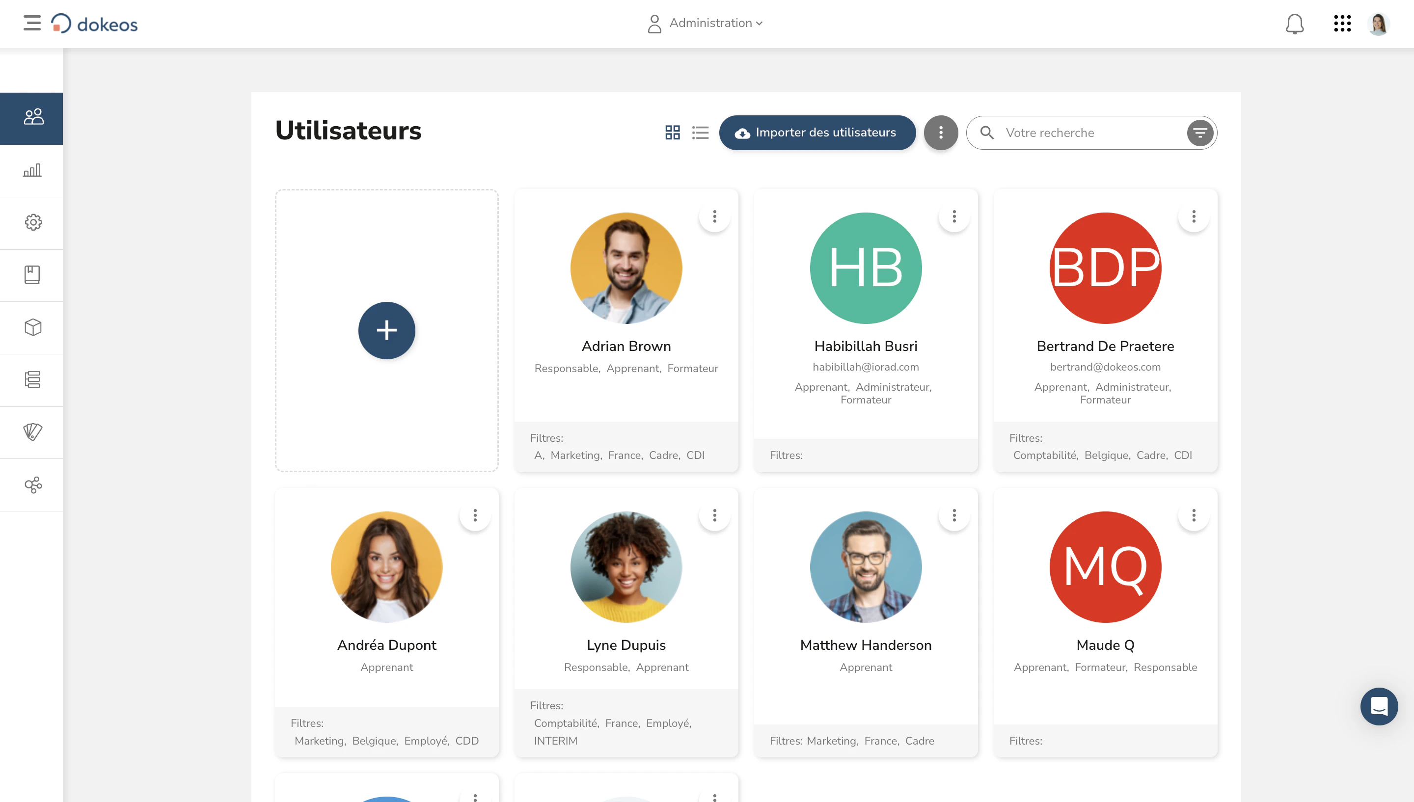 screenshot of Dokeos