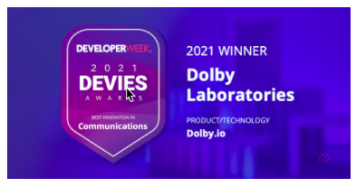 screenshot of Dolby.io