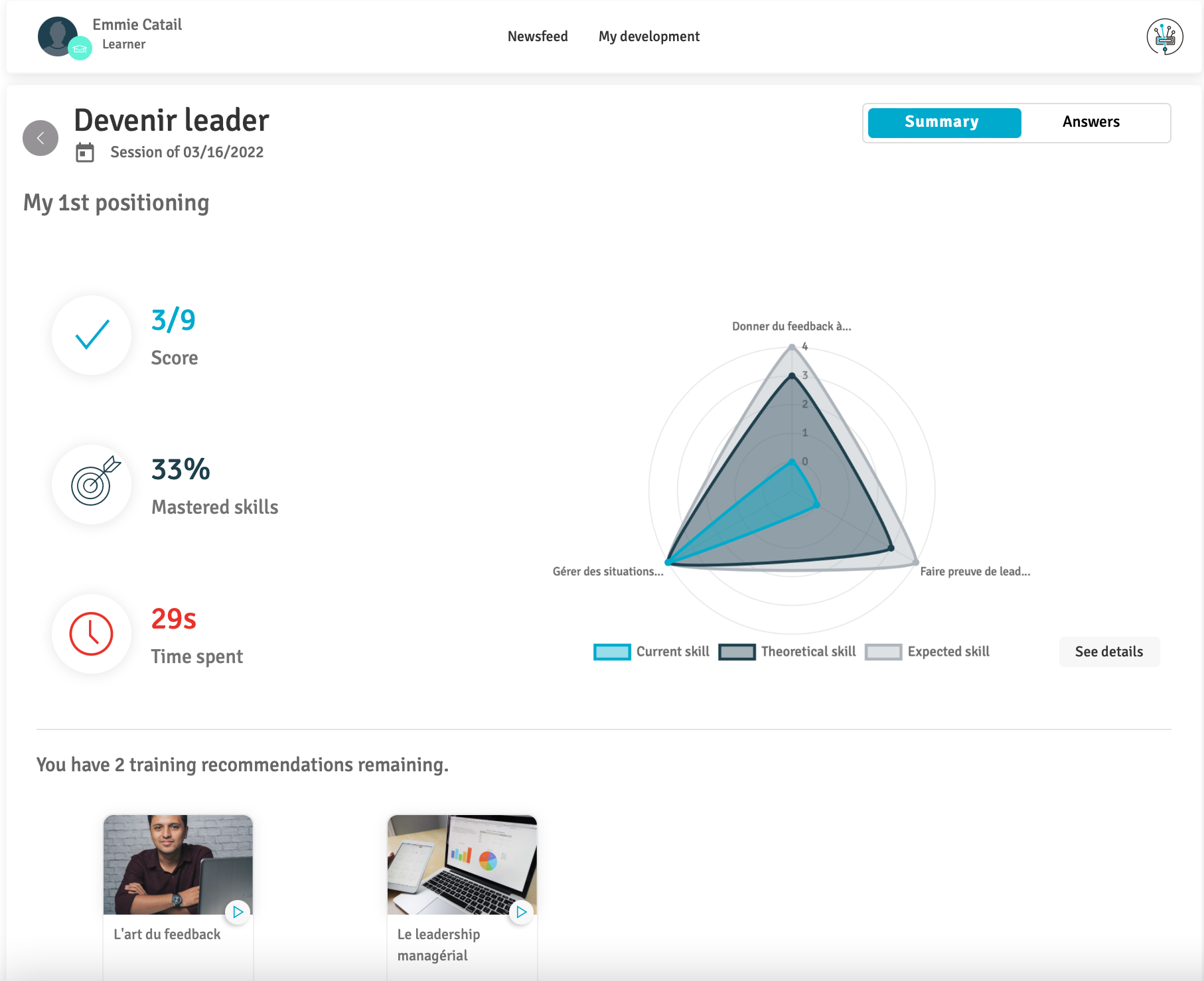 screenshot of Domoscio