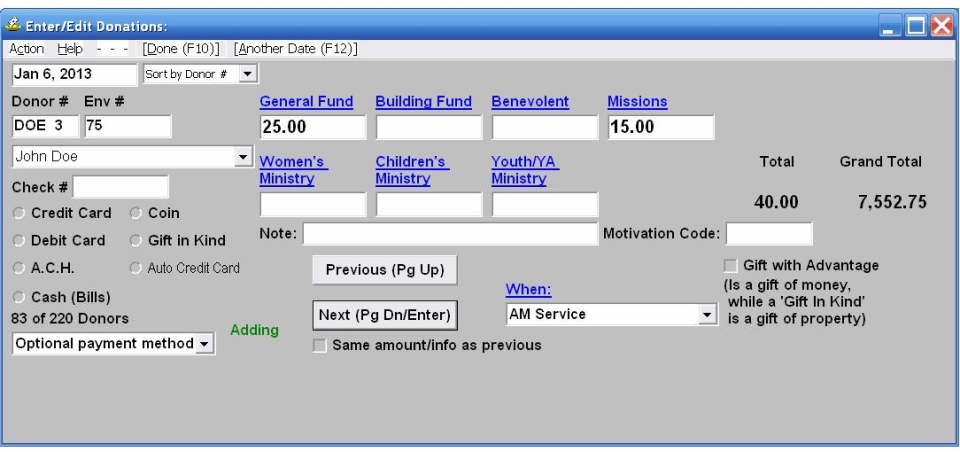 screenshot of Donarius