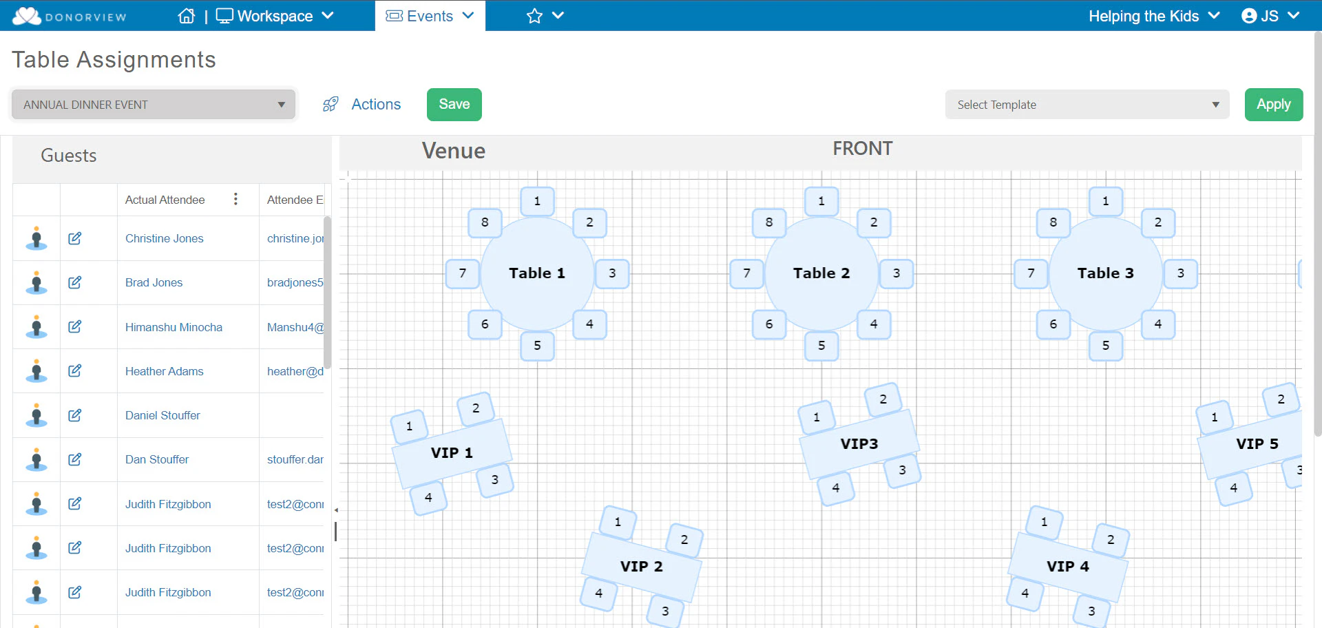 screenshot of DonorView