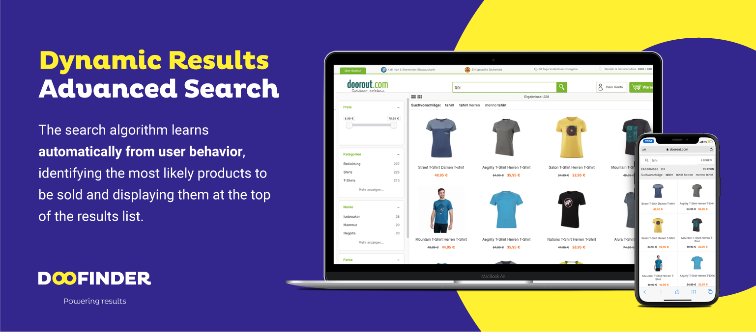 screenshot of Doofinder
