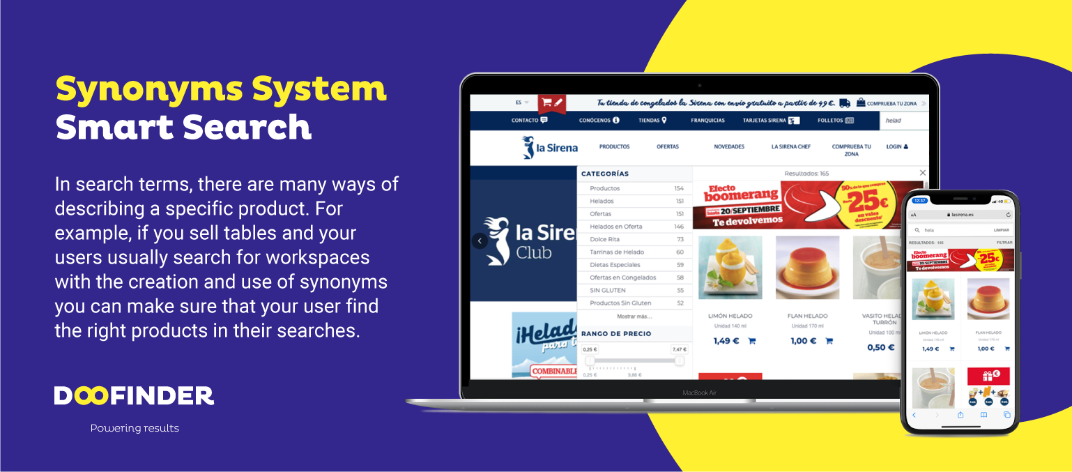 screenshot of Doofinder