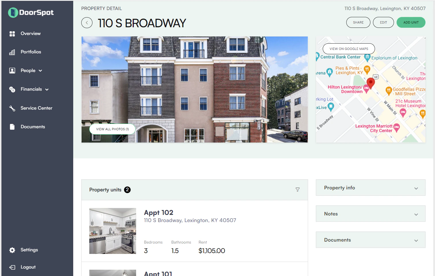 screenshot of DoorSpot