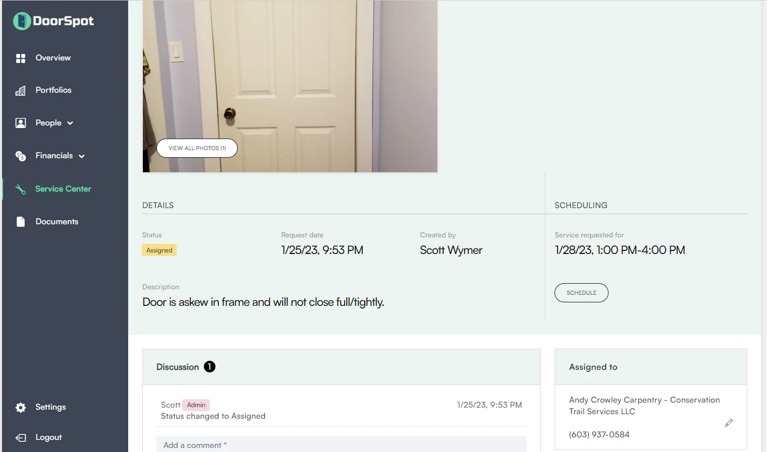 screenshot of DoorSpot