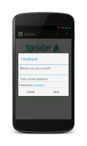 screenshot of Doorbell.io