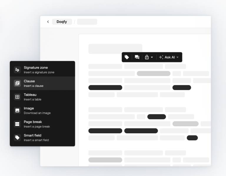 screenshot of Doqfy
