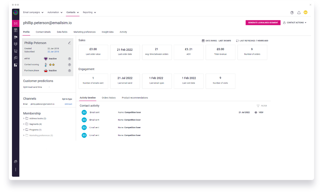 screenshot of Dotdigital