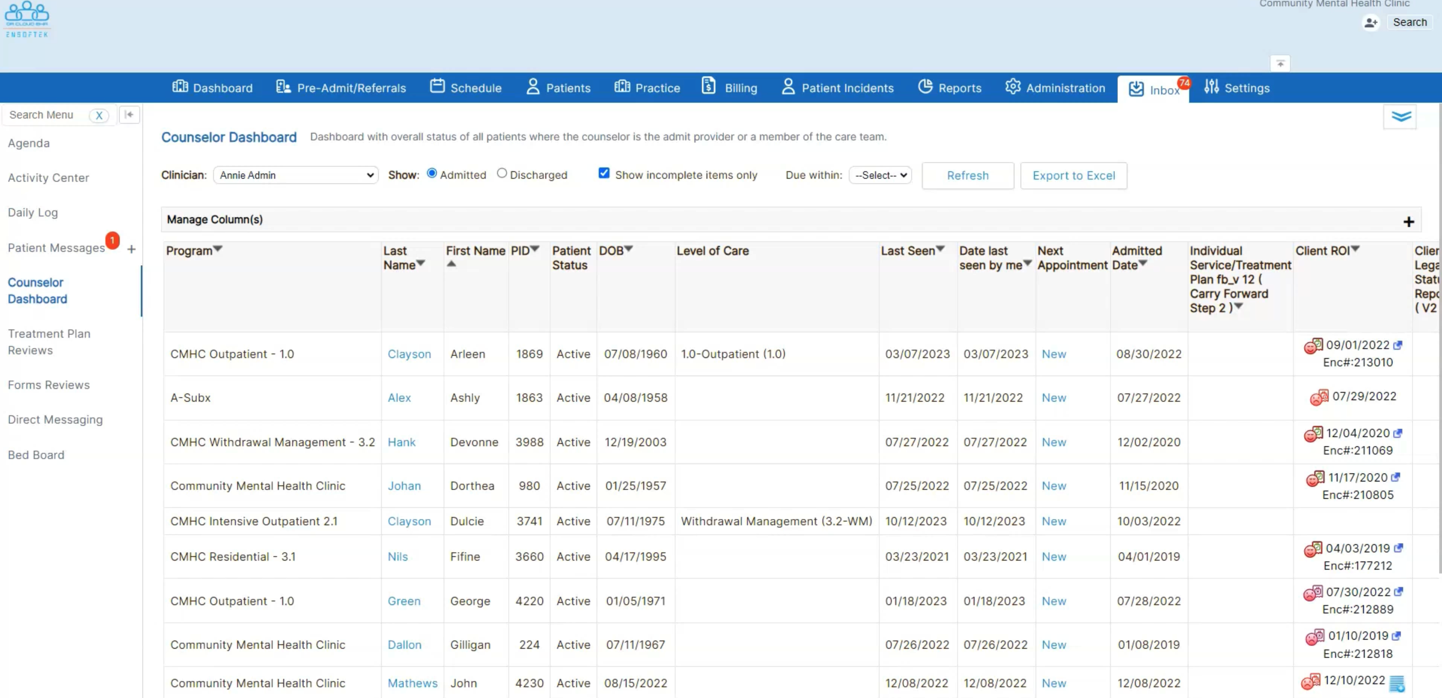 screenshot of DrCloudEHR