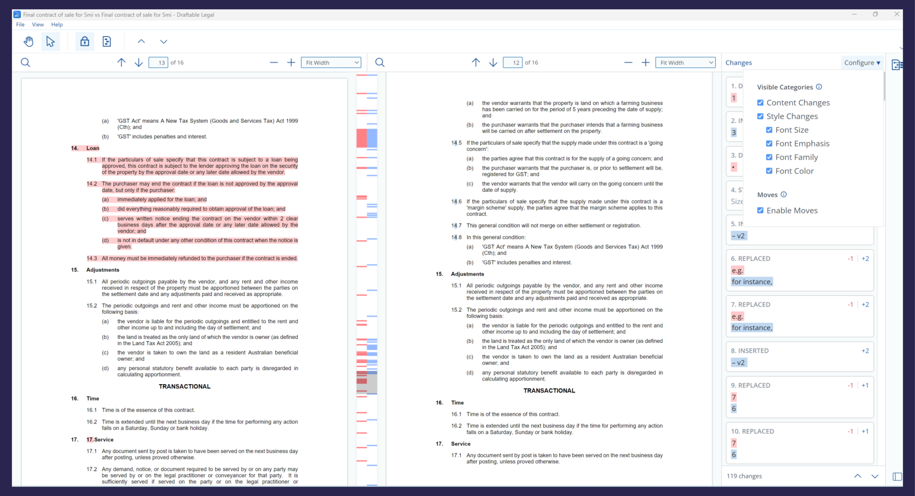 screenshot of Draftable