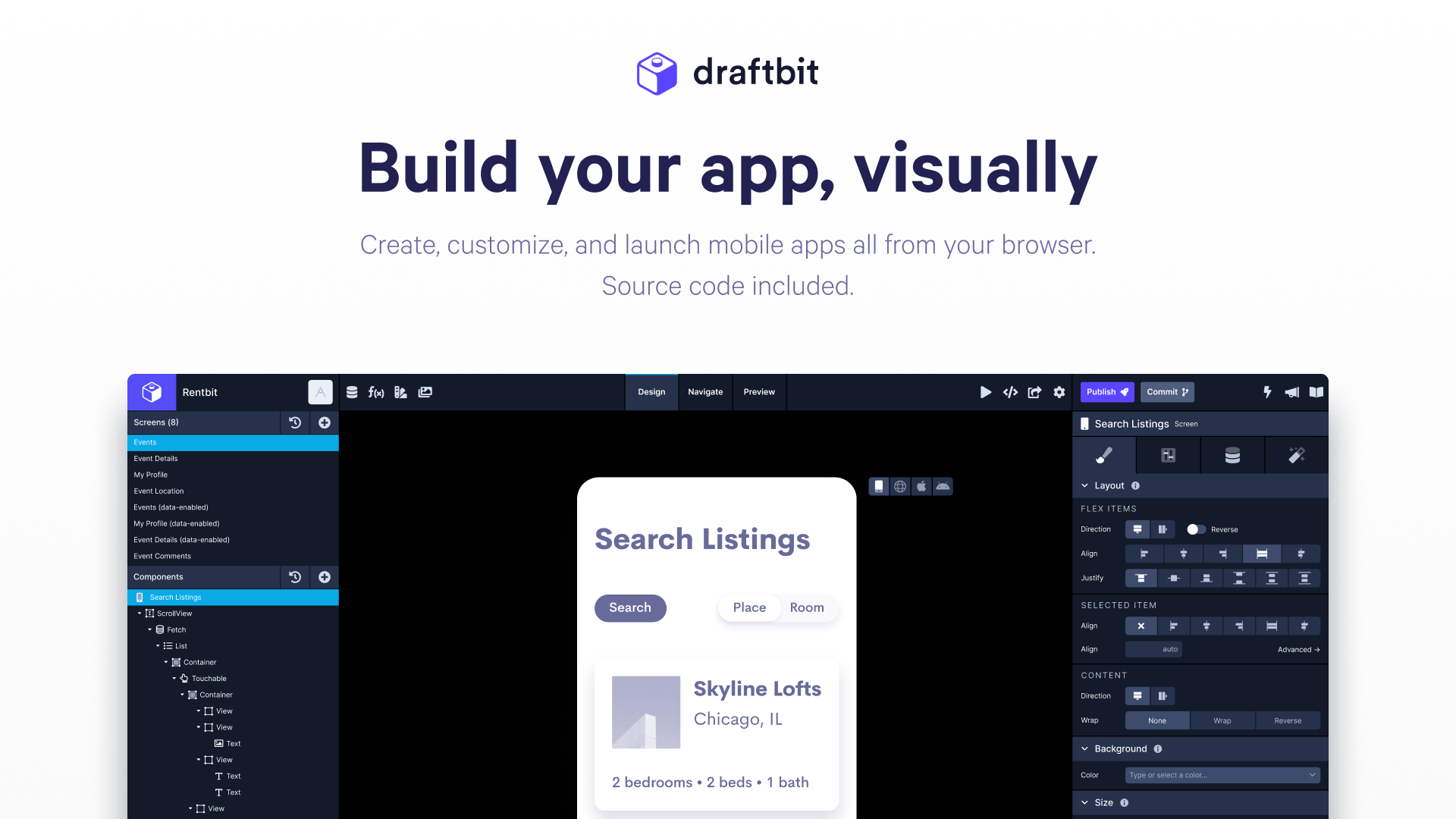 screenshot of Draftbit