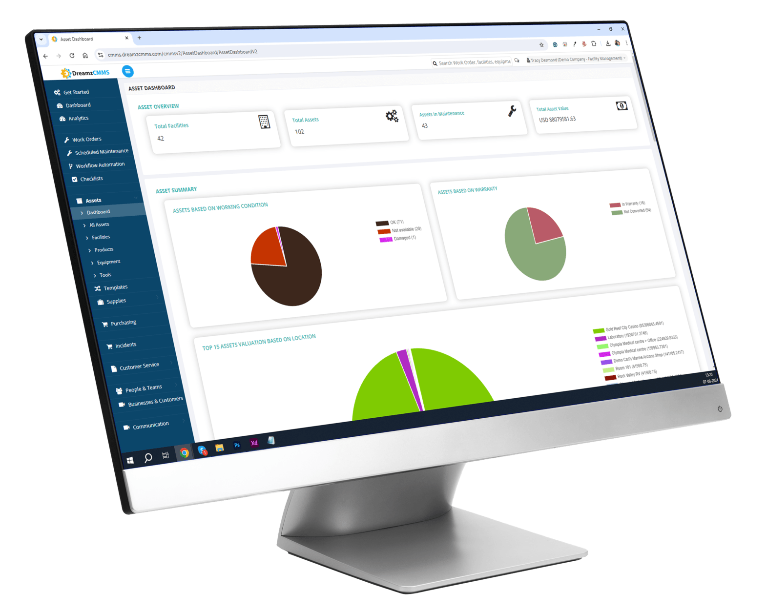 screenshot of DreamzCMMS