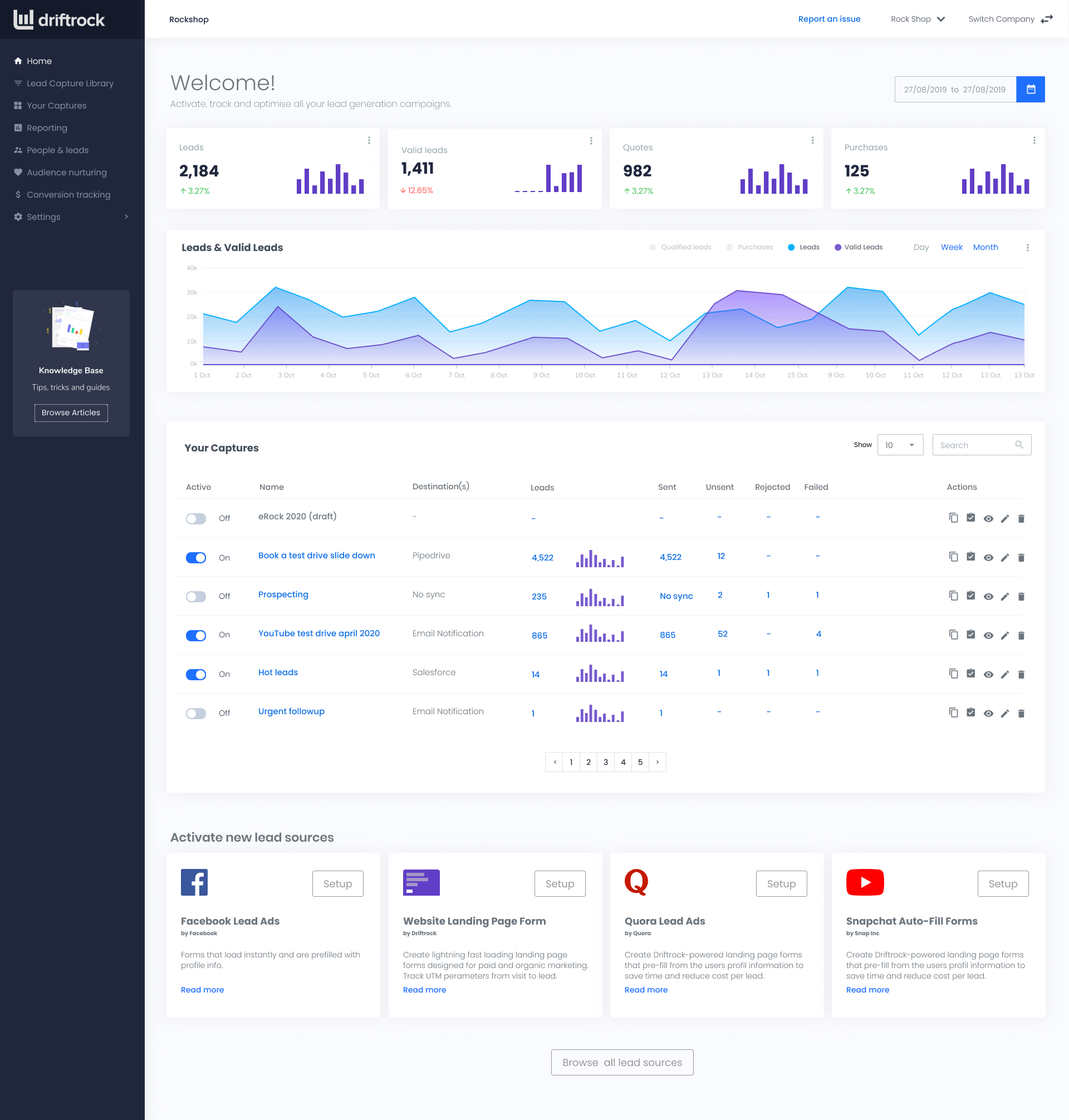 screenshot of Driftrock