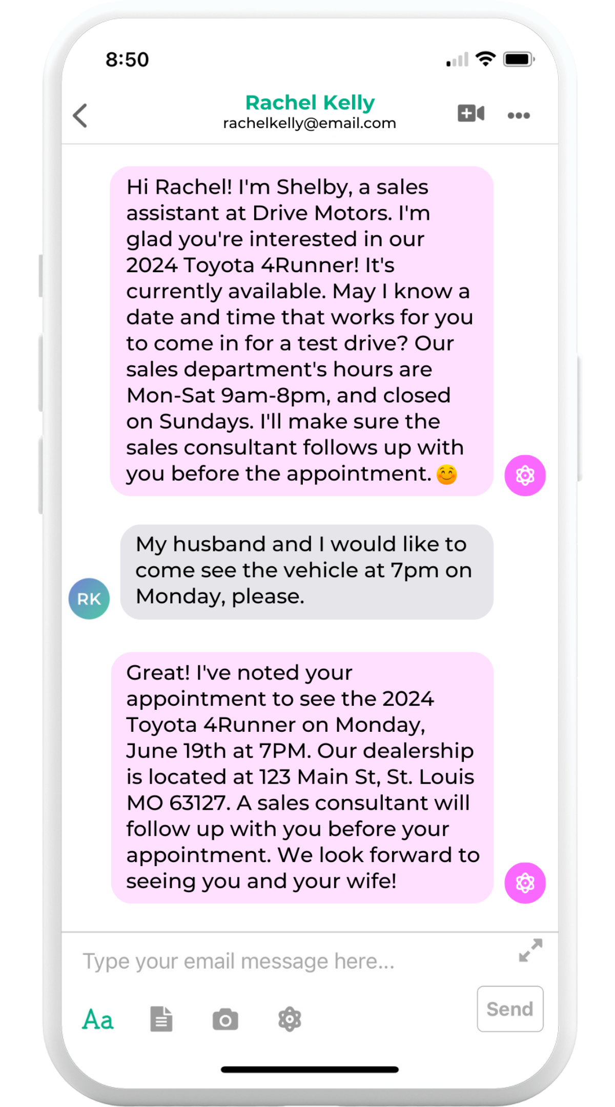 screenshot of DriveCentric