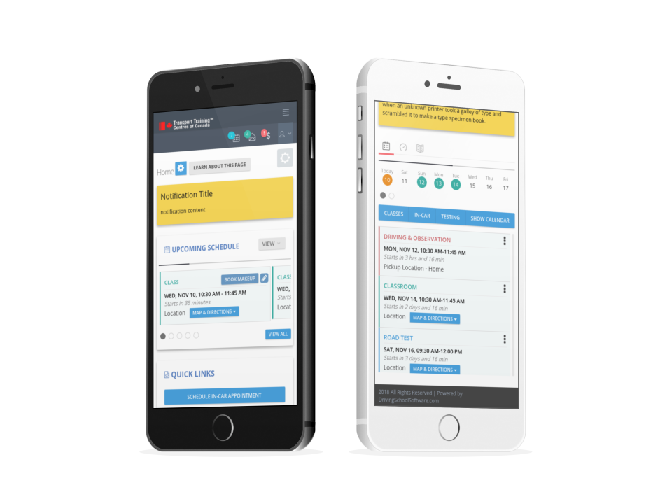 screenshot of DrivingSchoolSoftware.com