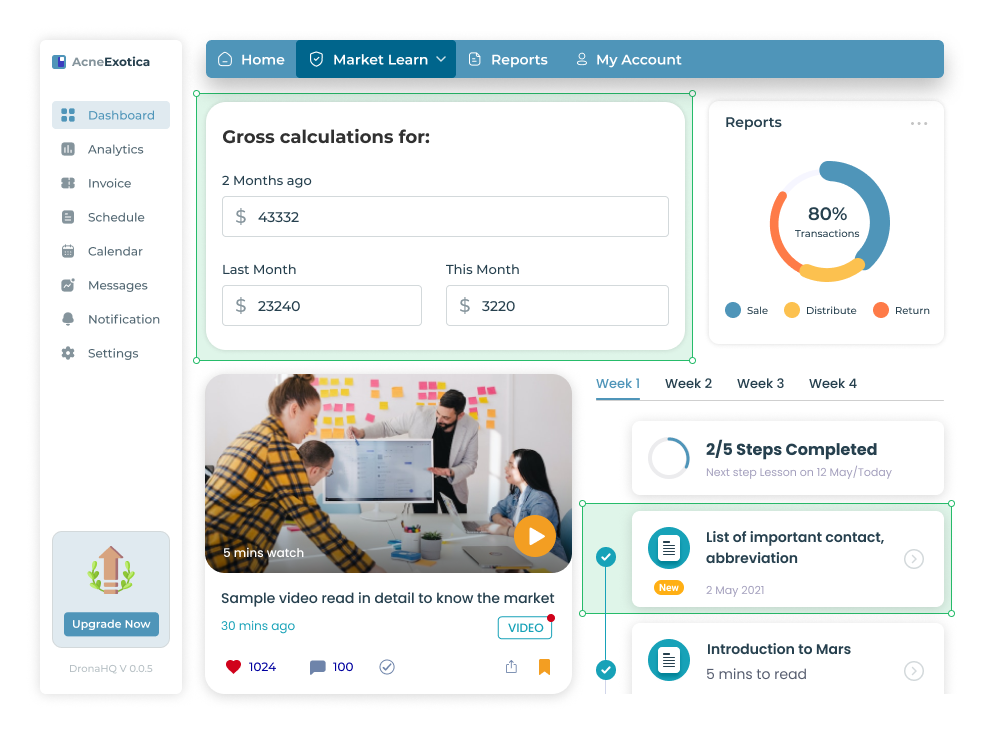 screenshot of DronaHQ