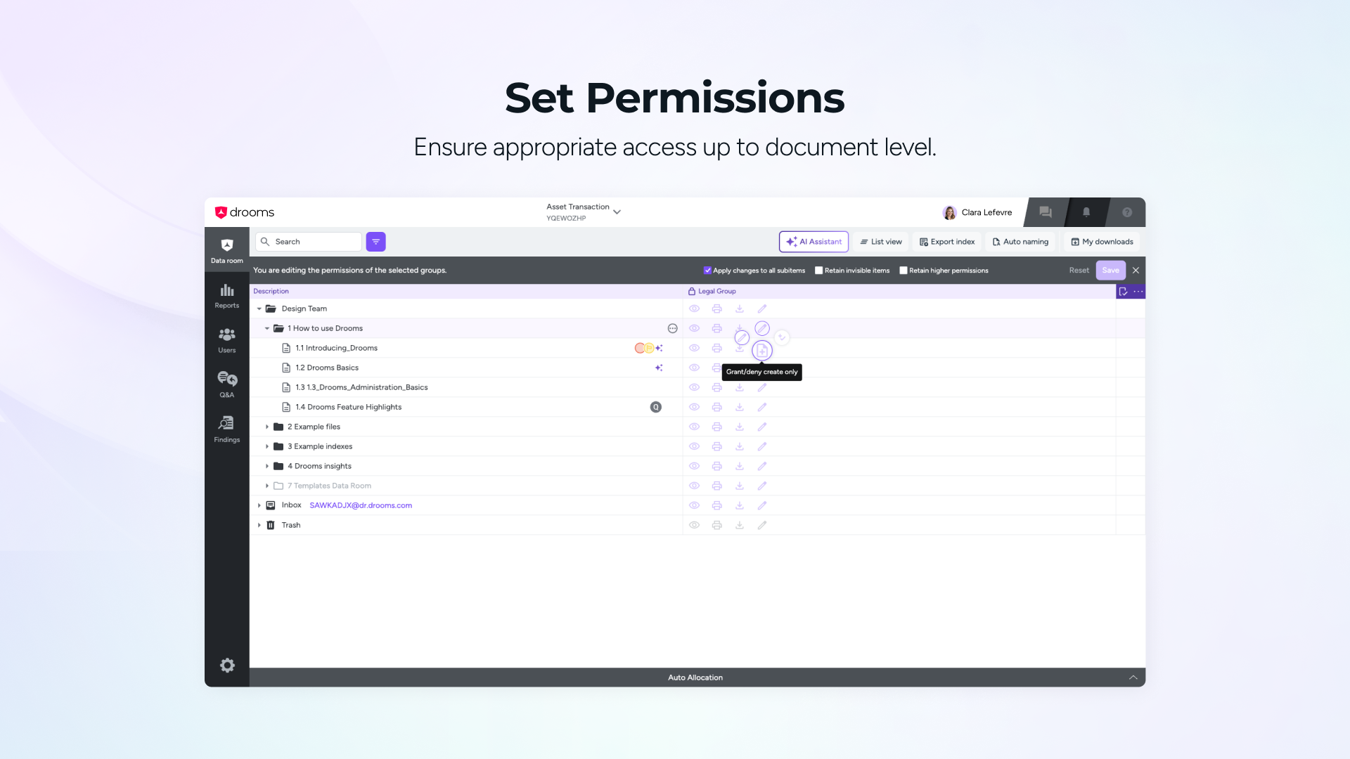 screenshot of Drooms