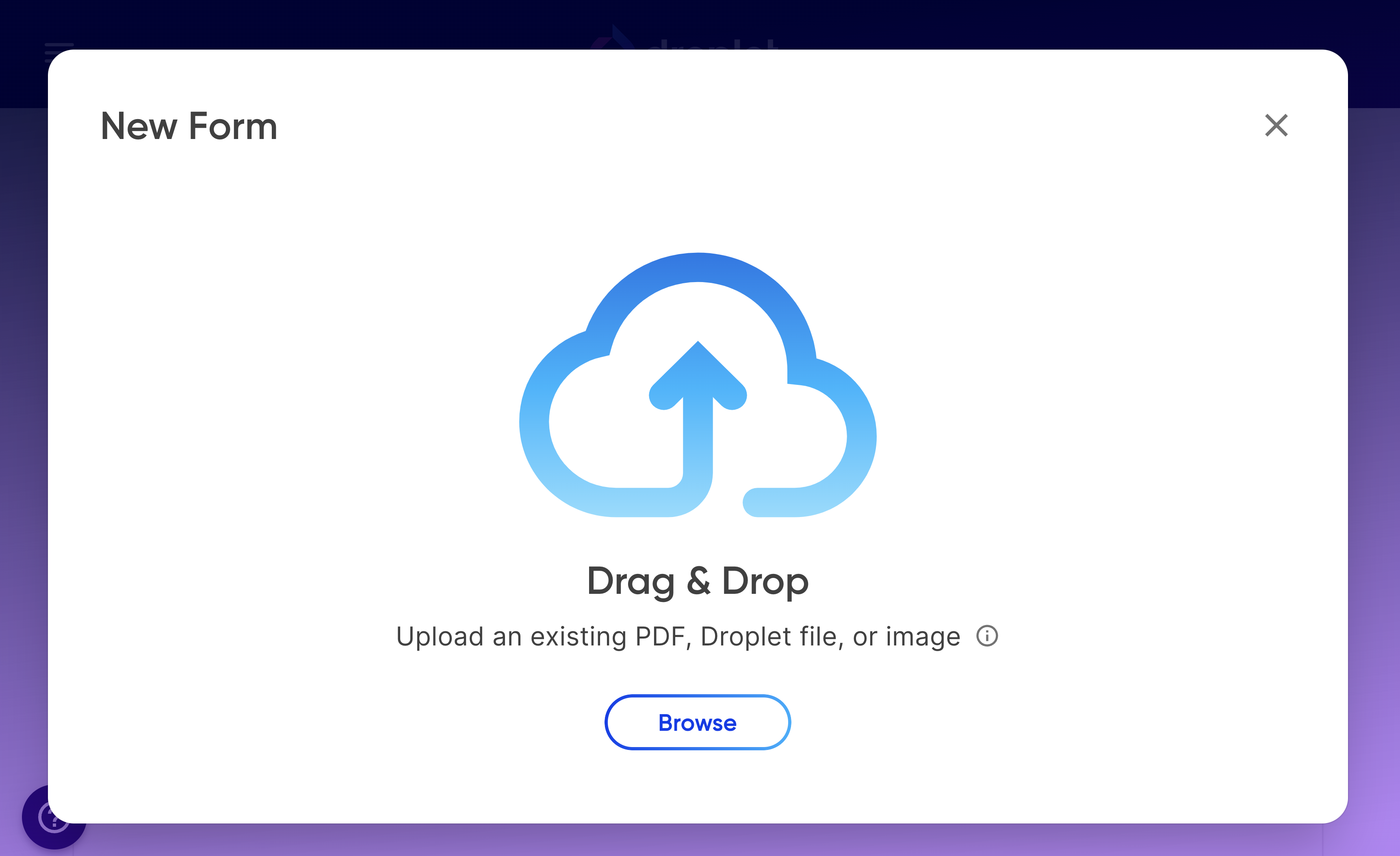 screenshot of Droplet