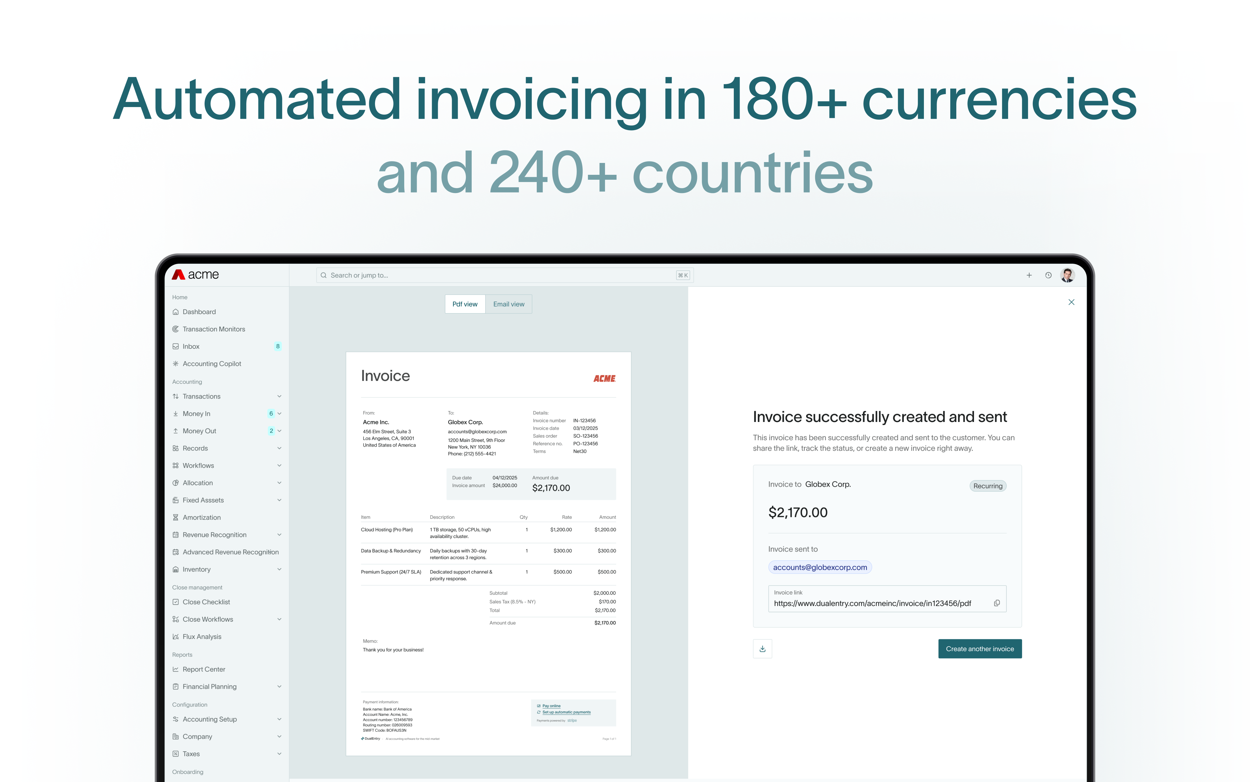 screenshot of DualEntry