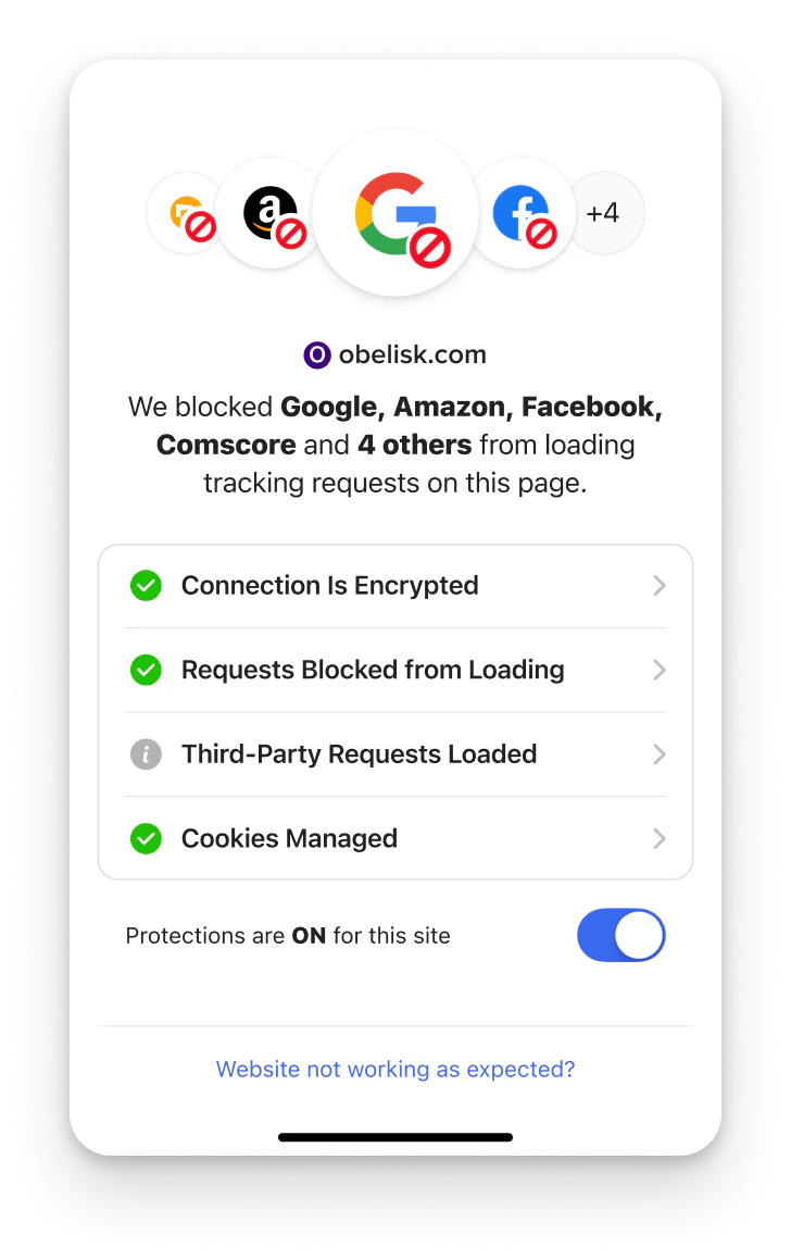 screenshot of DuckDuckGo