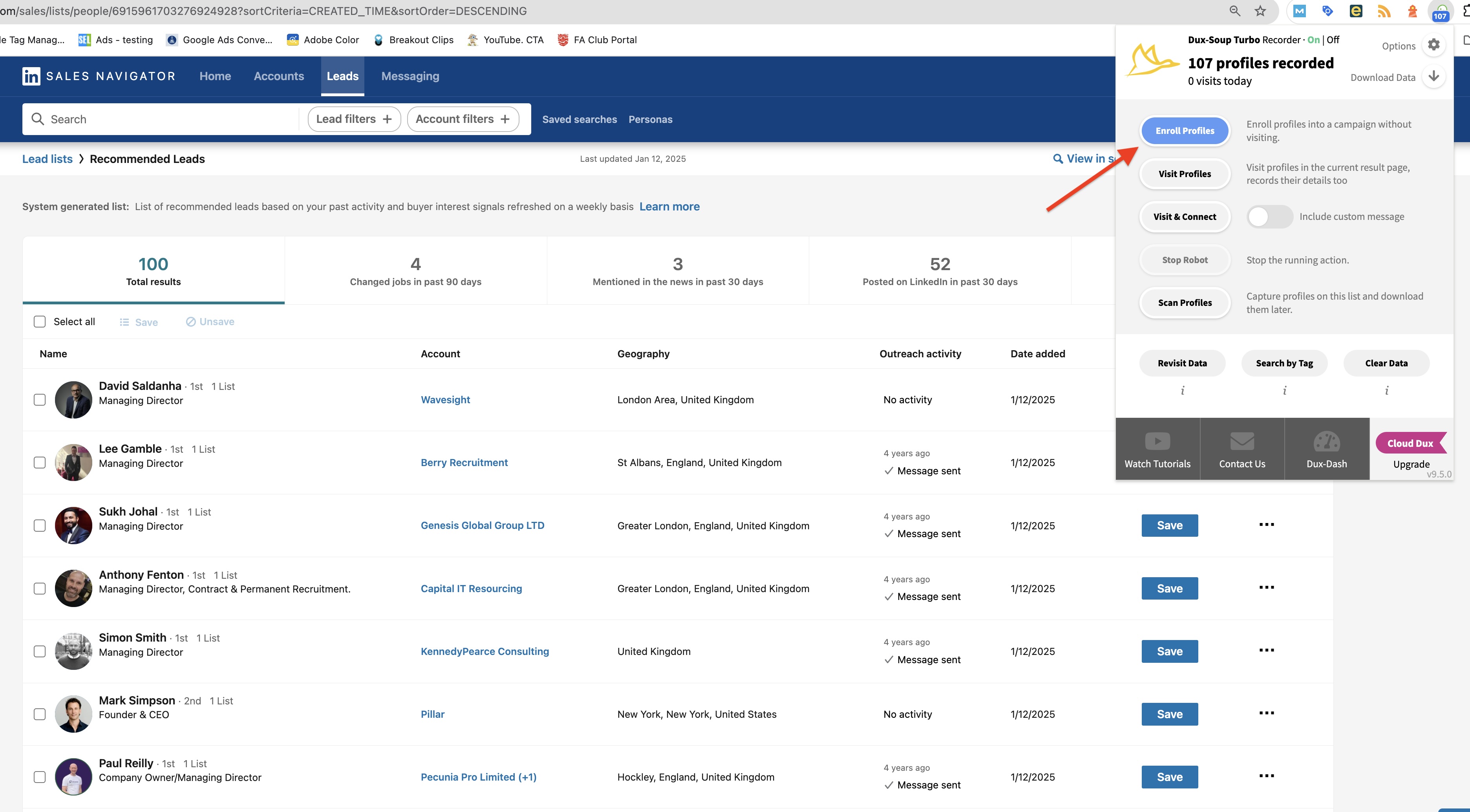 screenshot of Dux-Soup