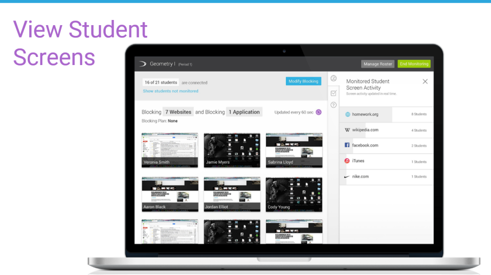 screenshot of DyKnow