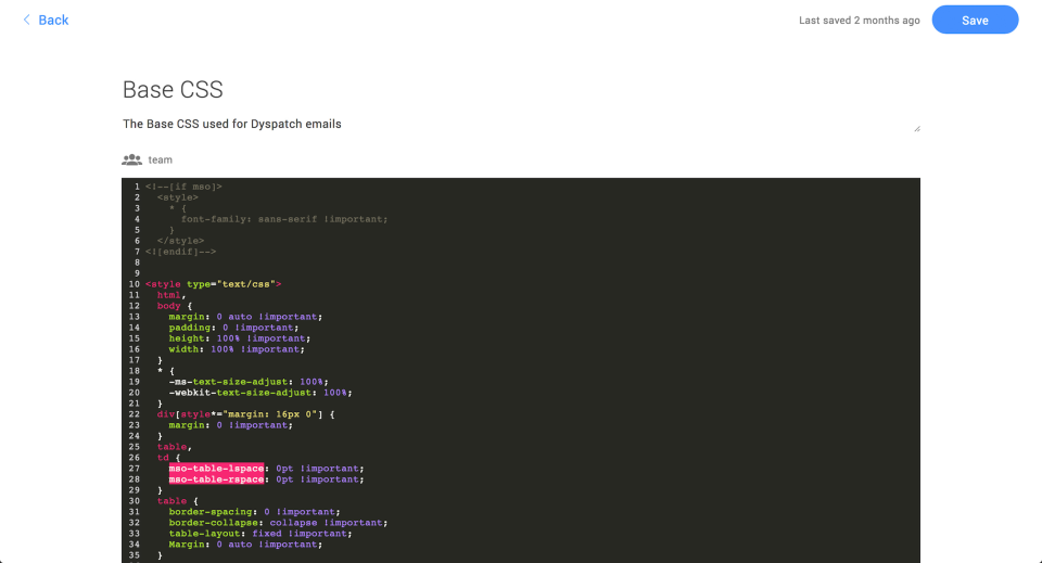 screenshot of Dyspatch