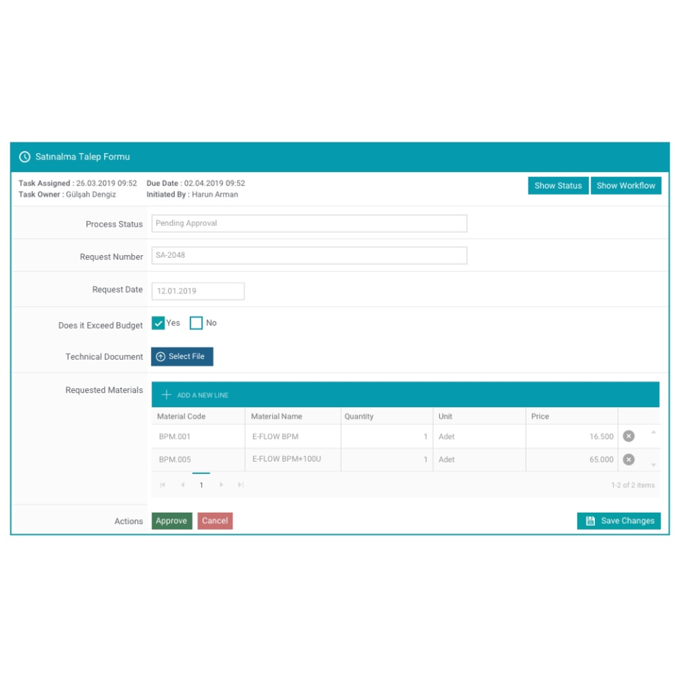 screenshot of E-FLOW