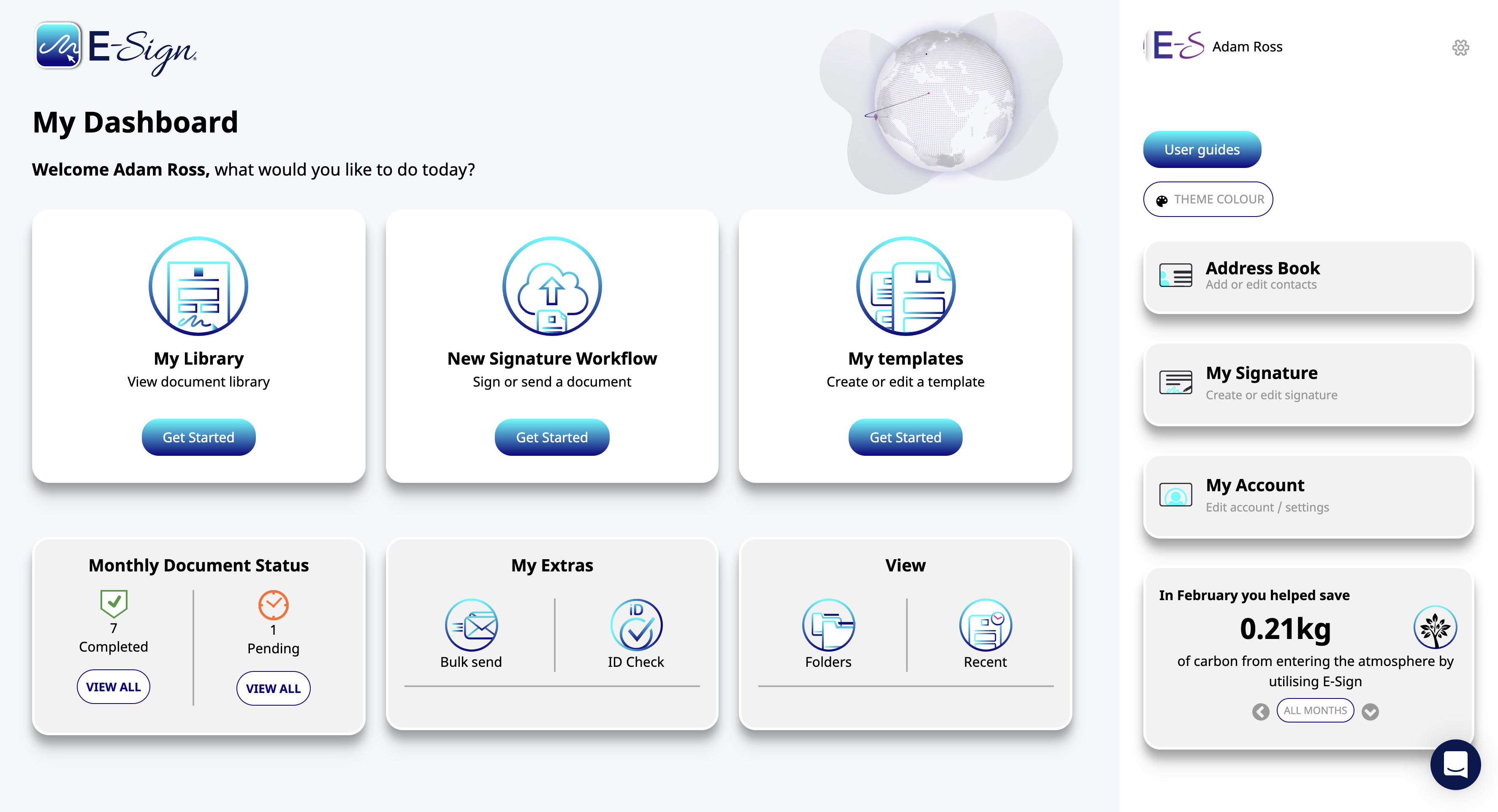 screenshot of E-Sign