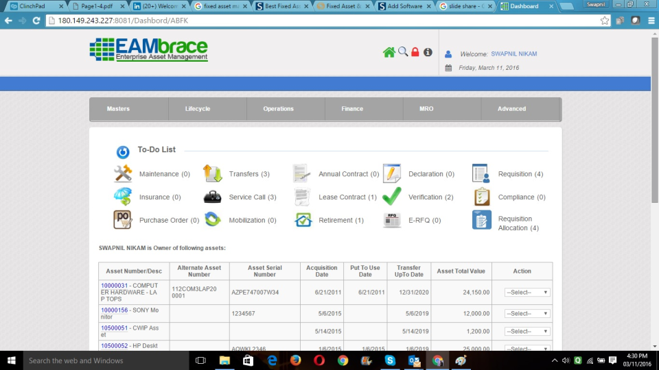 screenshot of EAMbrace