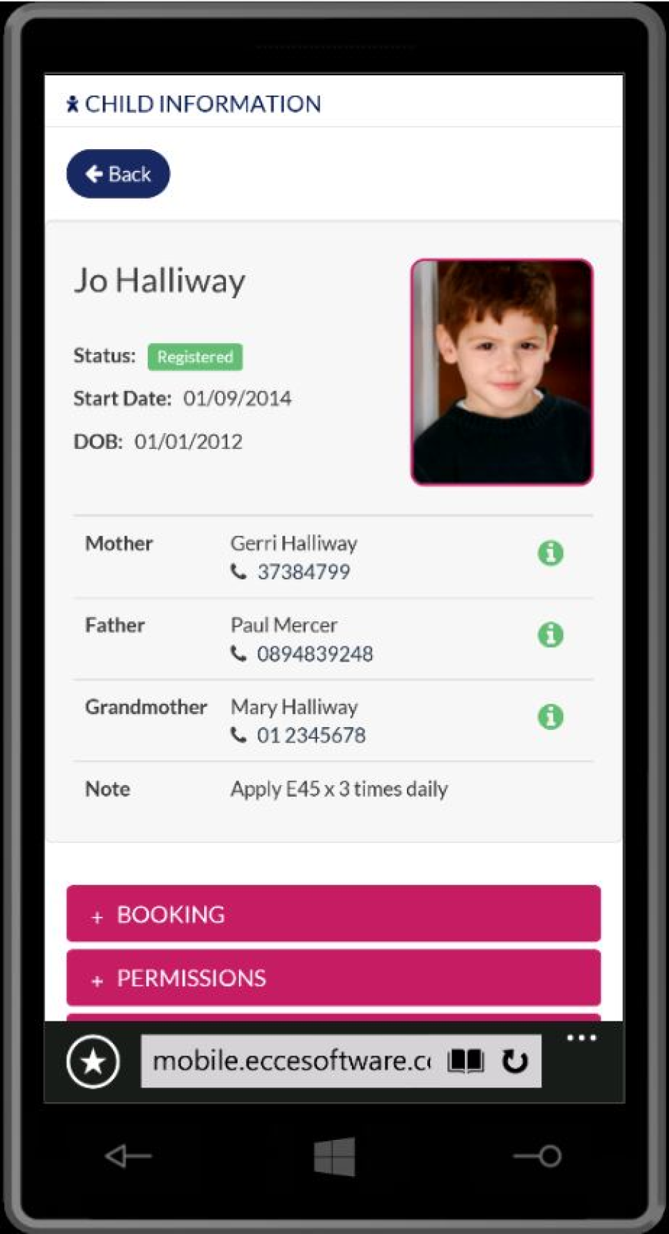 screenshot of ECCEsoft
