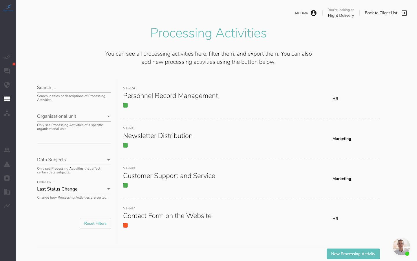 screenshot of ECOMPLY