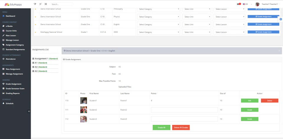 screenshot of EDUHAPPY