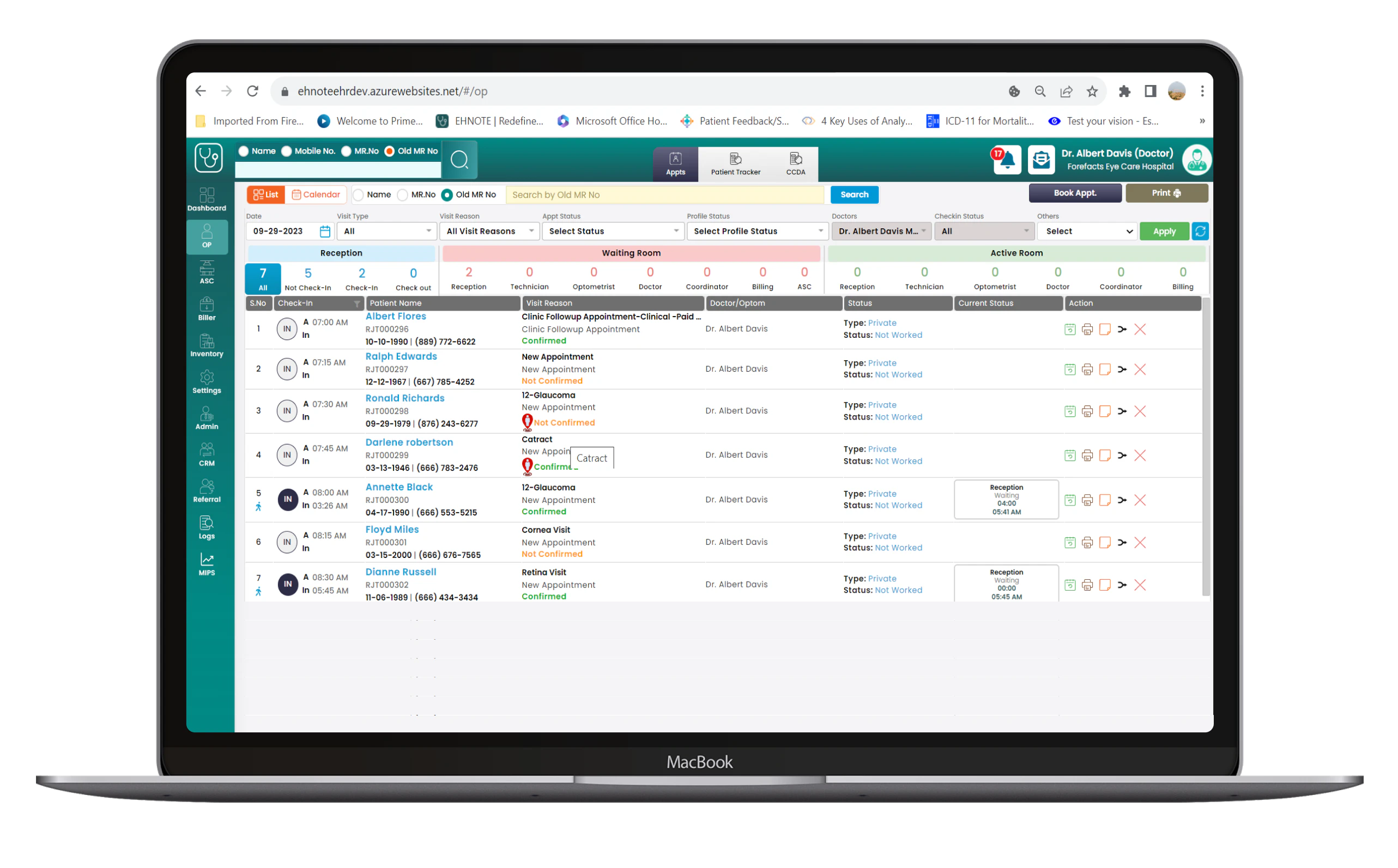 screenshot of EHNOTE