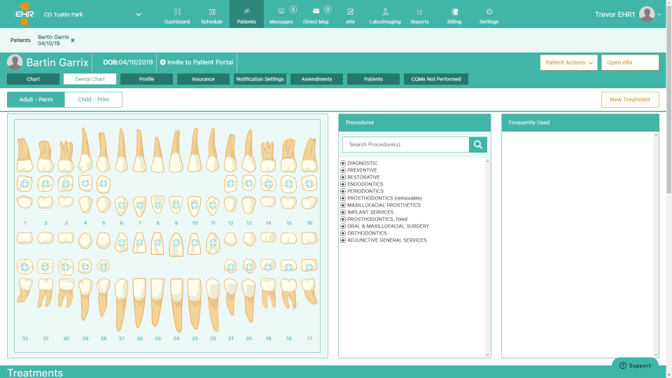 screenshot of EHR-One