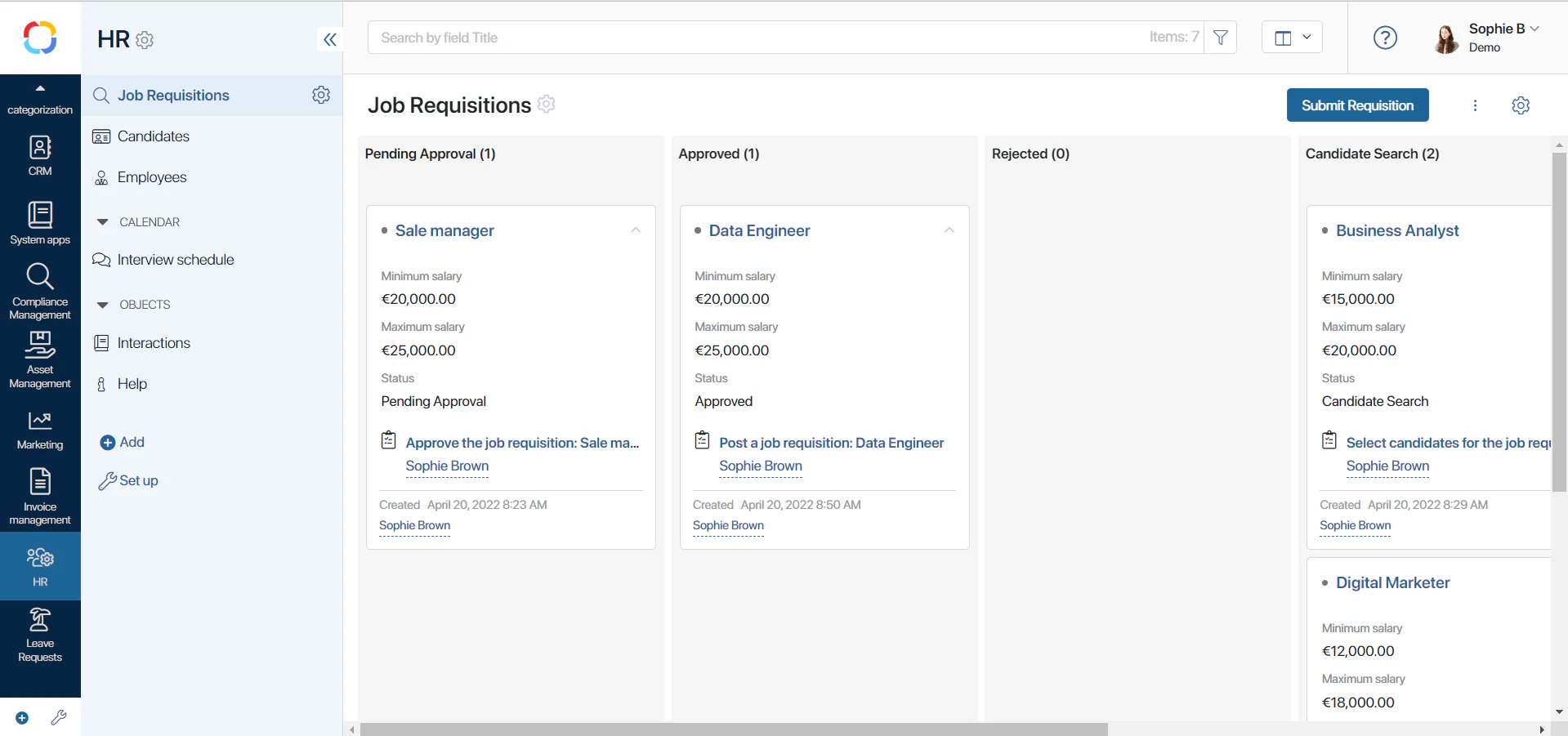 screenshot of ELMA365