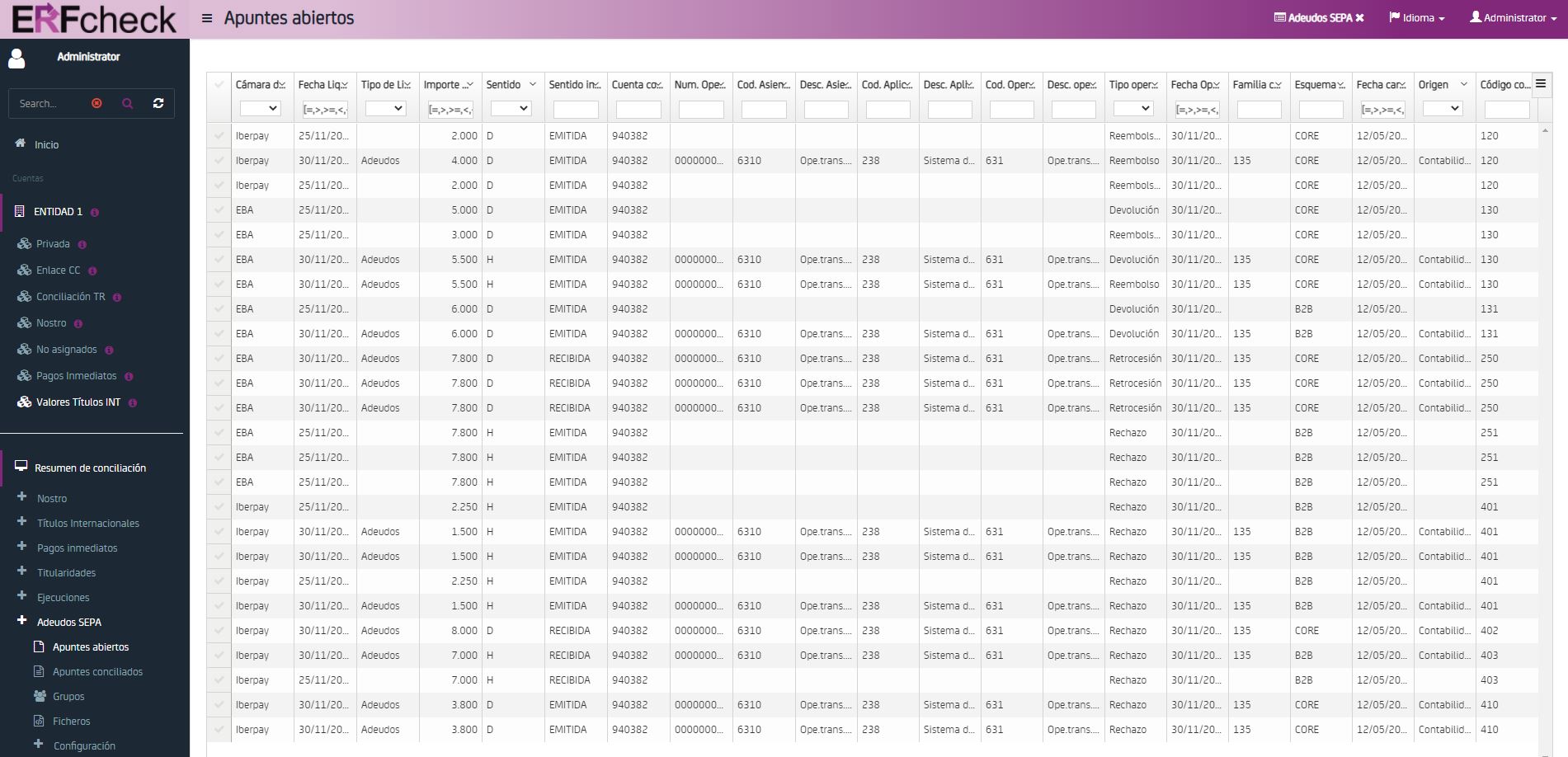 screenshot of ERFcheck