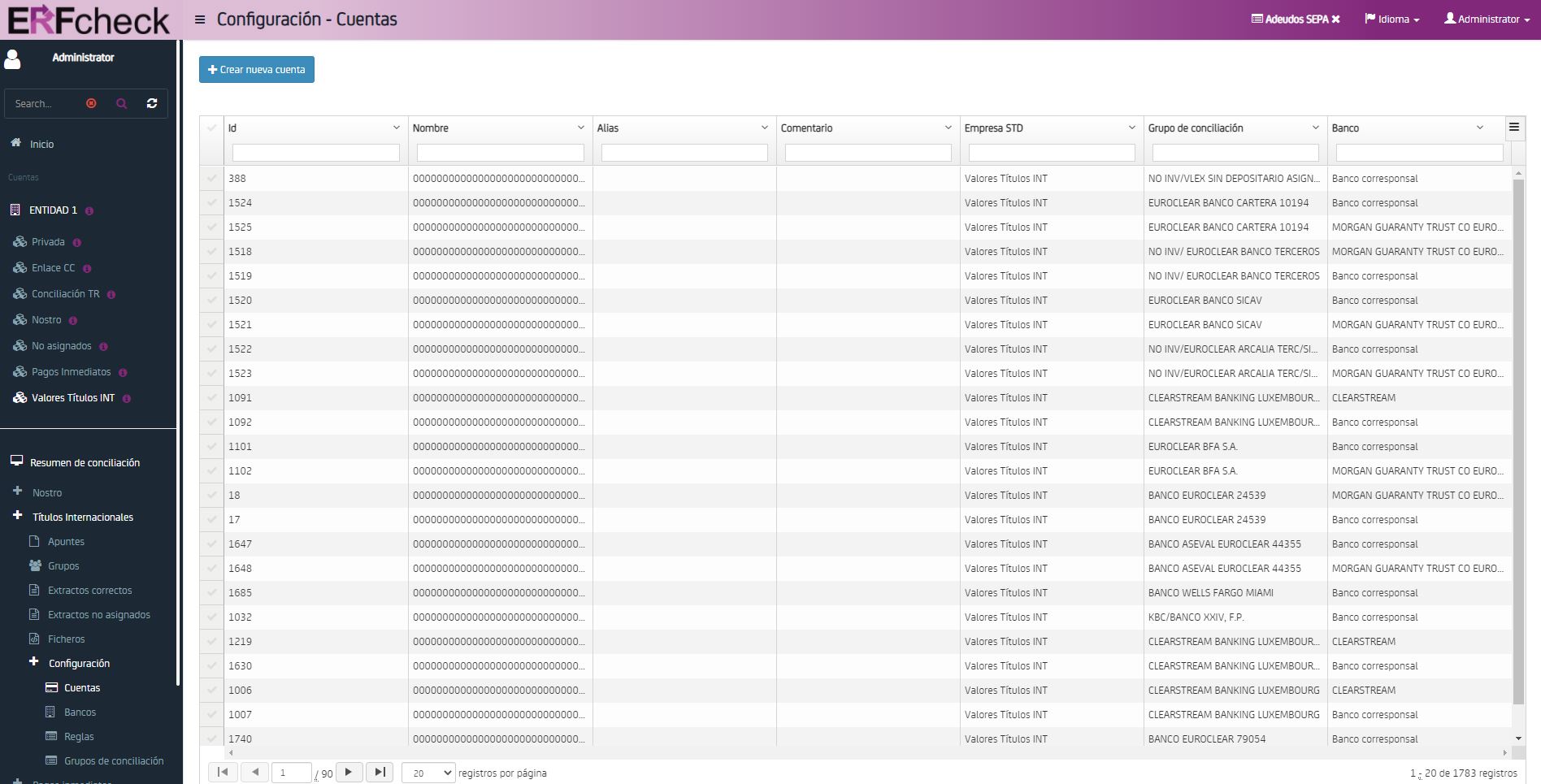 screenshot of ERFcheck