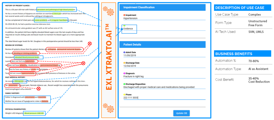 screenshot of EXLXtrakto.AI