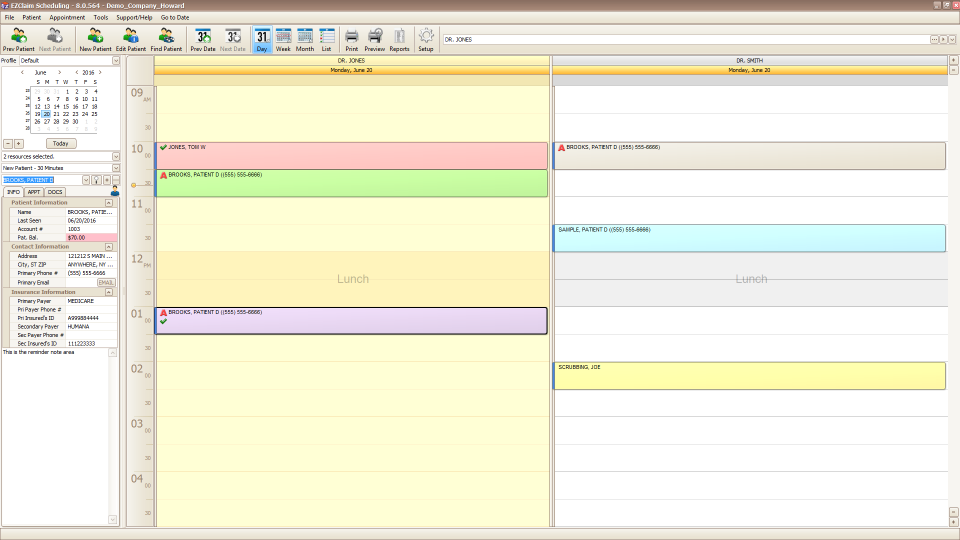 screenshot of EZClaim