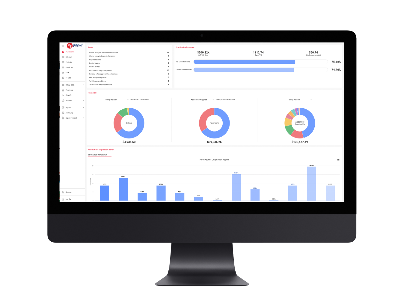 screenshot of EZDERM