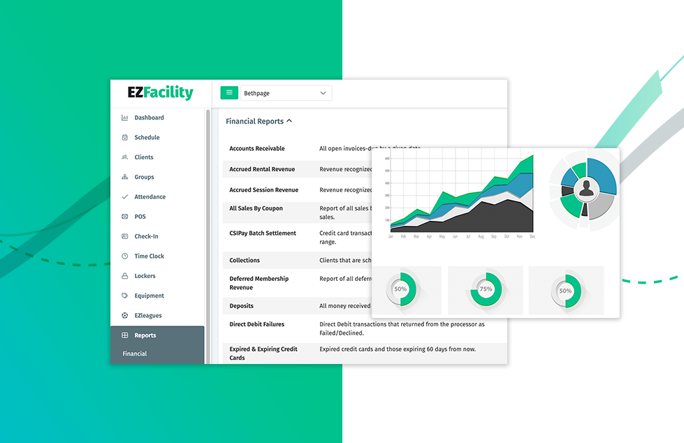 screenshot of EZFacility