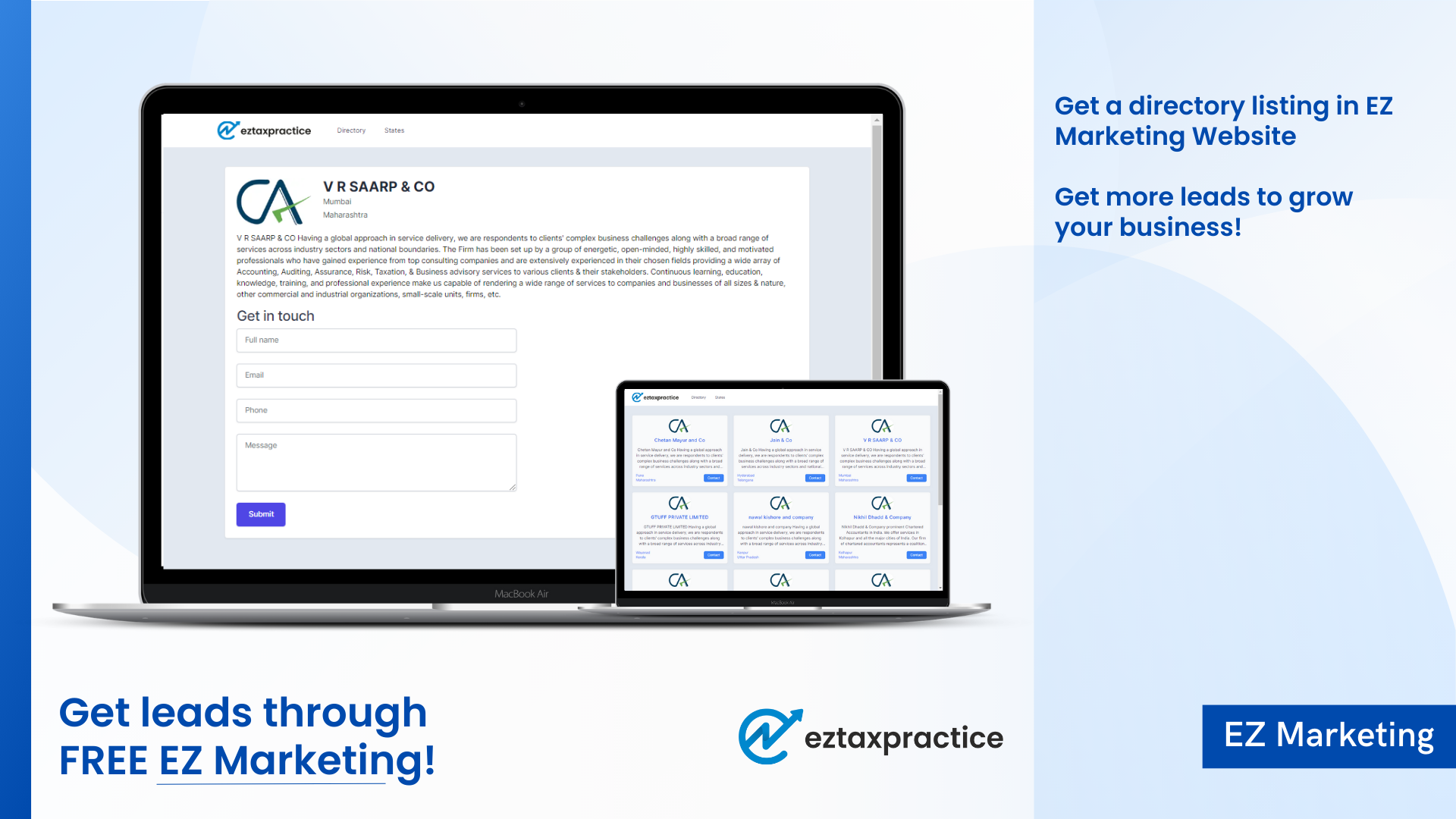 screenshot of EZTaxPractice