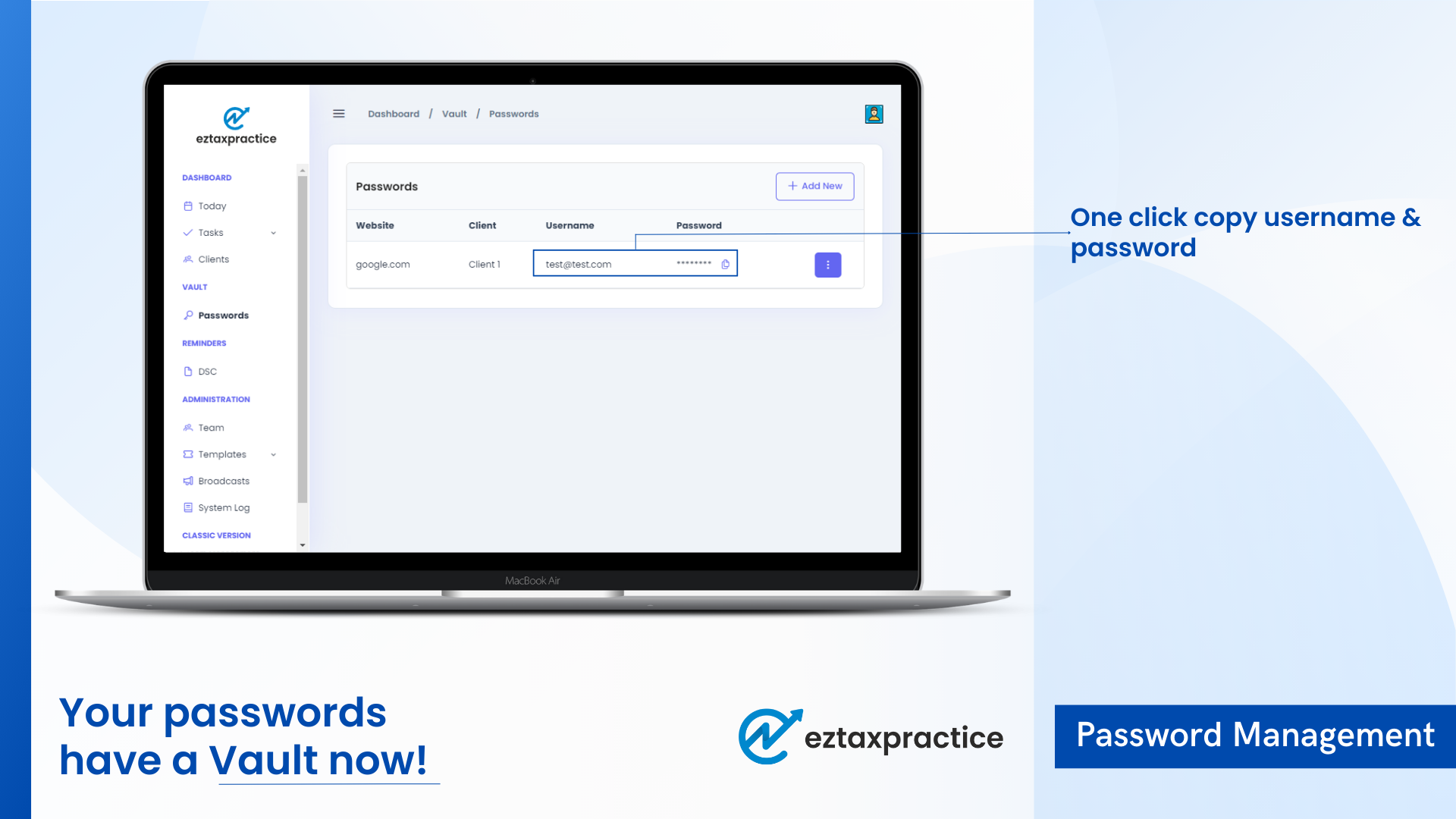 screenshot of EZTaxPractice