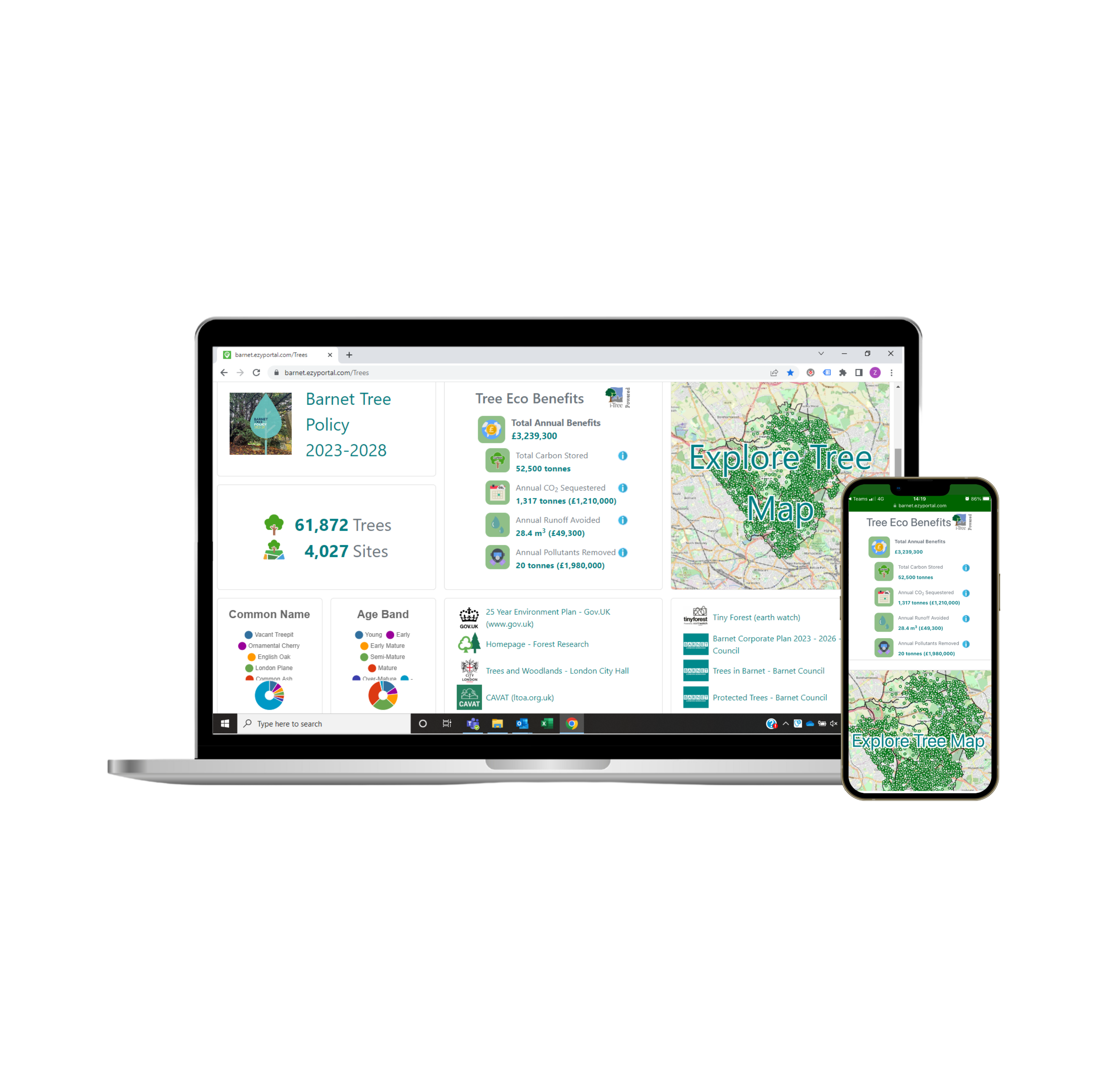 screenshot of EZYTREEV