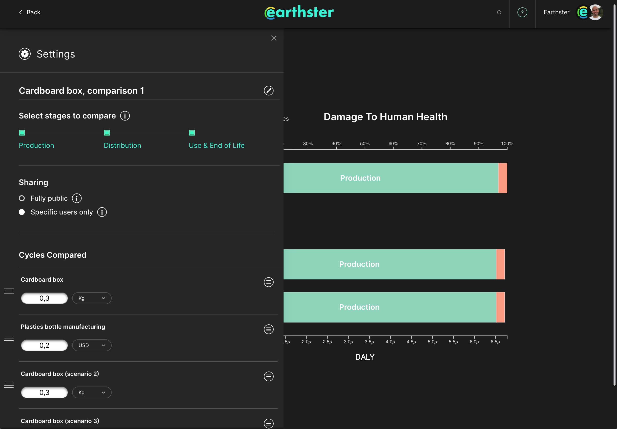 screenshot of Earthster